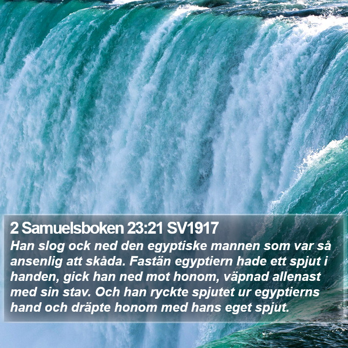 2 Samuelsboken 23:21 SV1917 Bible Study