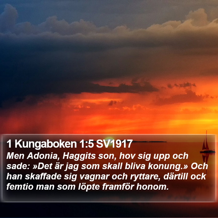 1 Kungaboken 1:5 SV1917 Bible Study