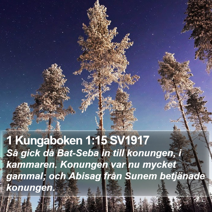 1 Kungaboken 1:15 SV1917 Bible Study