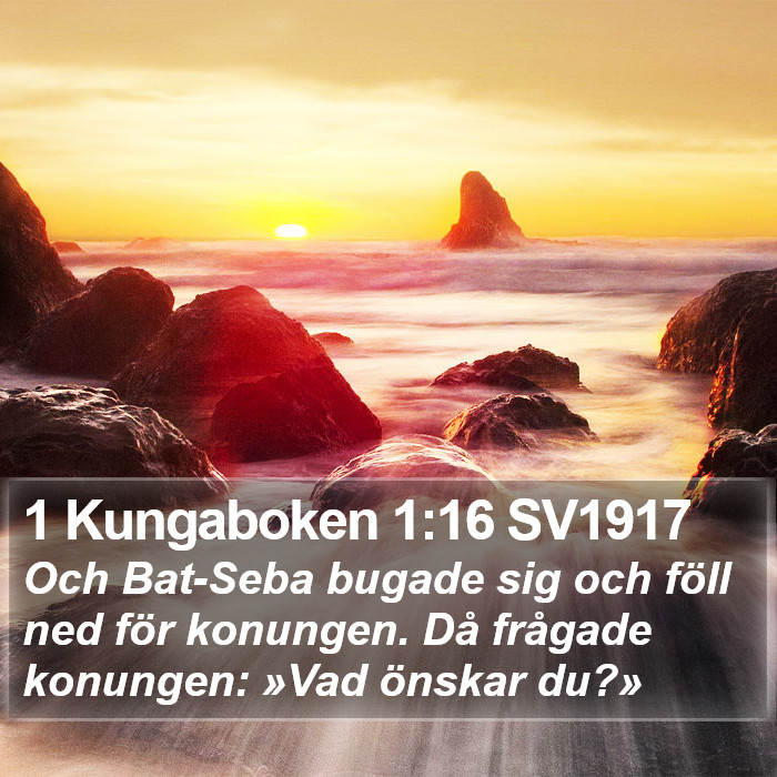 1 Kungaboken 1:16 SV1917 Bible Study