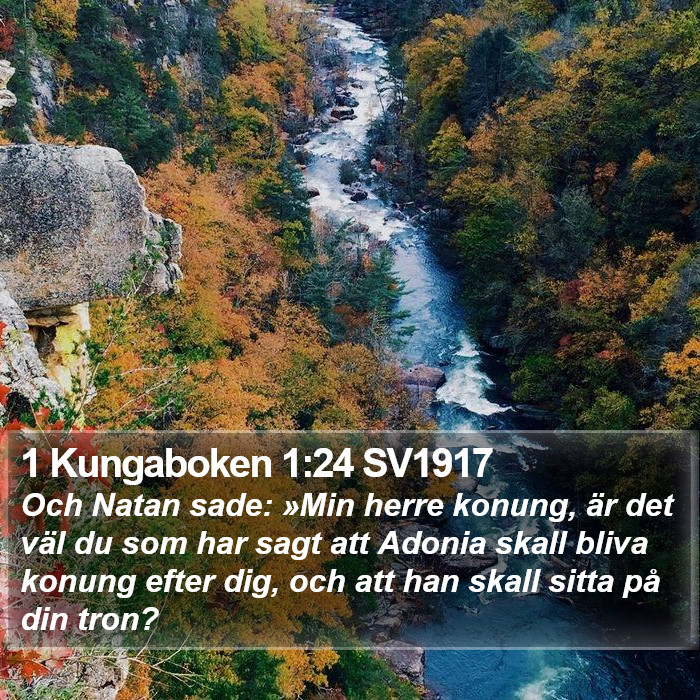 1 Kungaboken 1:24 SV1917 Bible Study