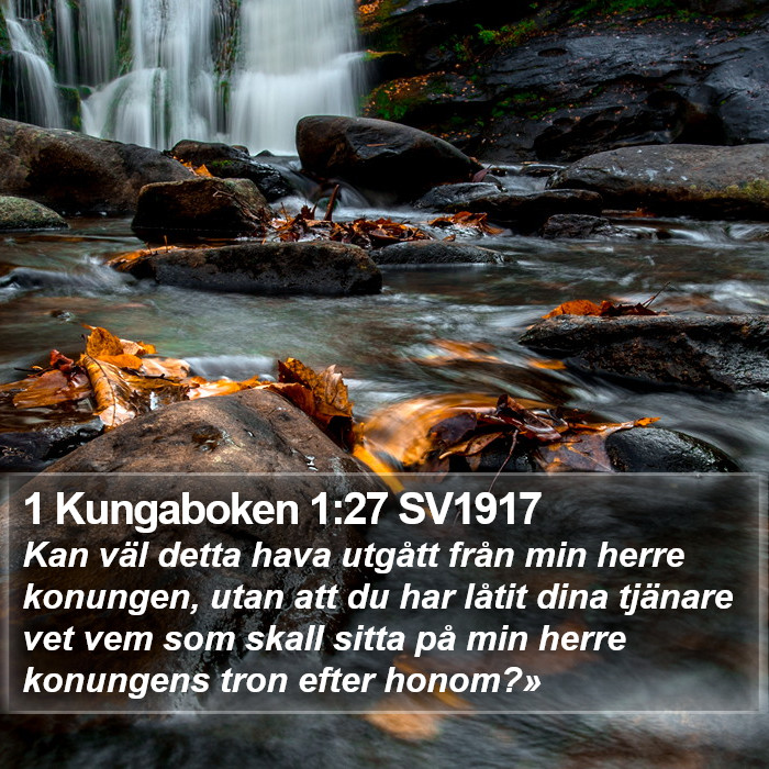 1 Kungaboken 1:27 SV1917 Bible Study