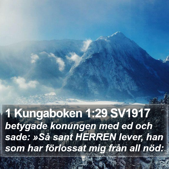 1 Kungaboken 1:29 SV1917 Bible Study