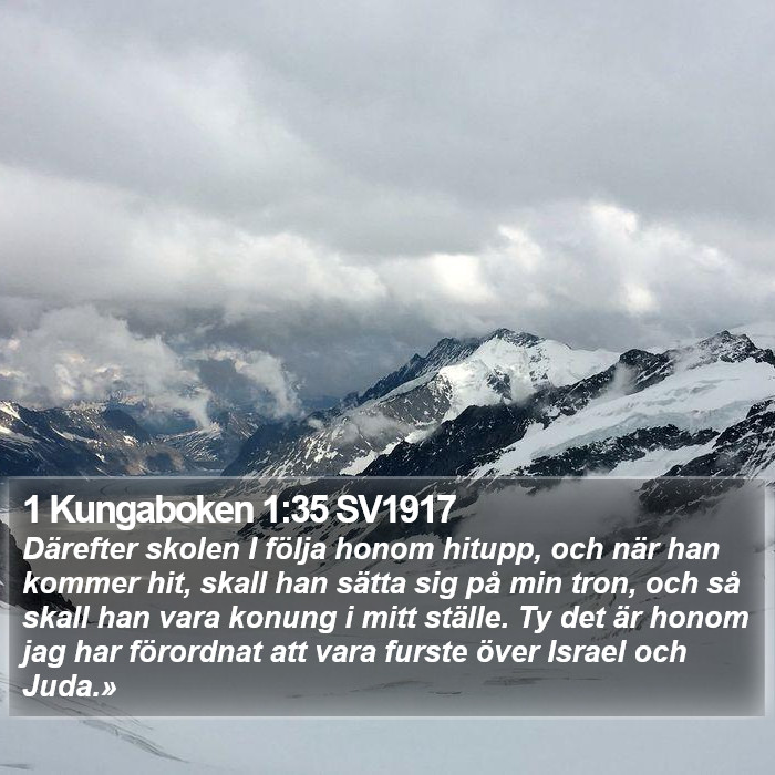 1 Kungaboken 1:35 SV1917 Bible Study