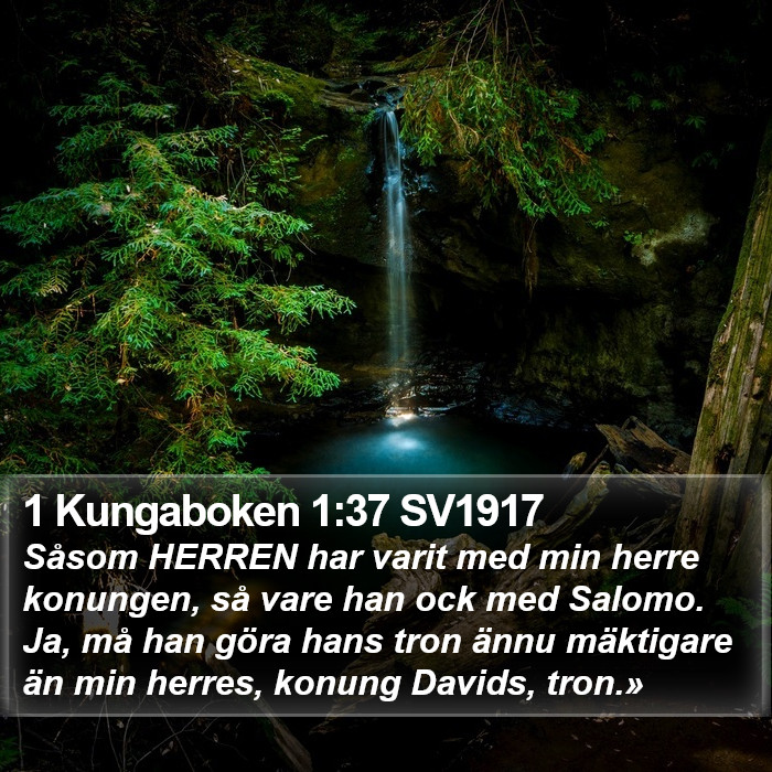 1 Kungaboken 1:37 SV1917 Bible Study