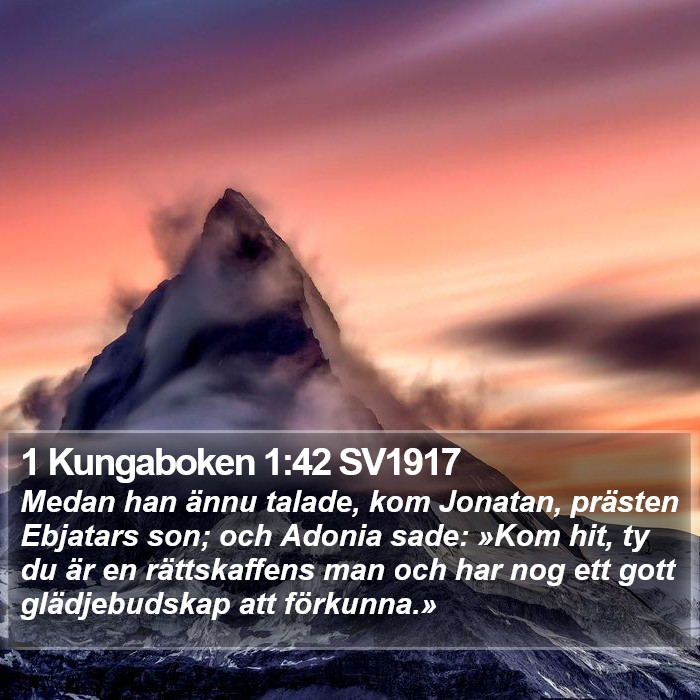 1 Kungaboken 1:42 SV1917 Bible Study