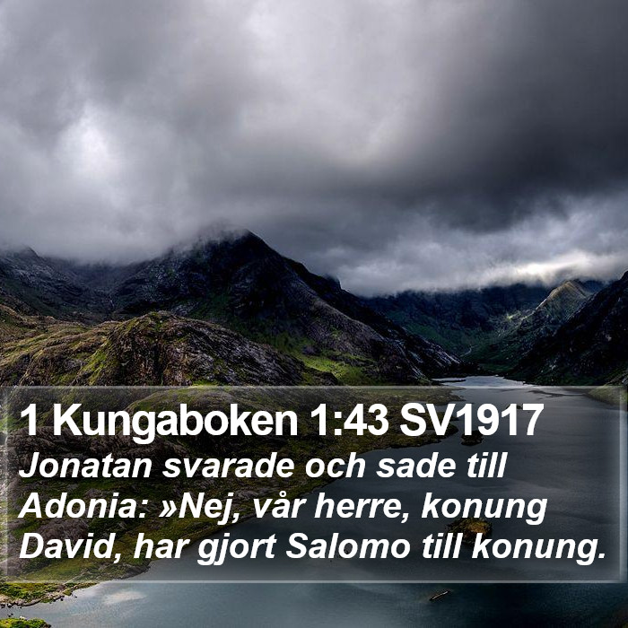 1 Kungaboken 1:43 SV1917 Bible Study