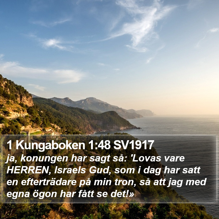 1 Kungaboken 1:48 SV1917 Bible Study