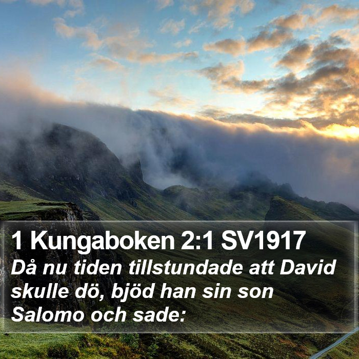 1 Kungaboken 2:1 SV1917 Bible Study