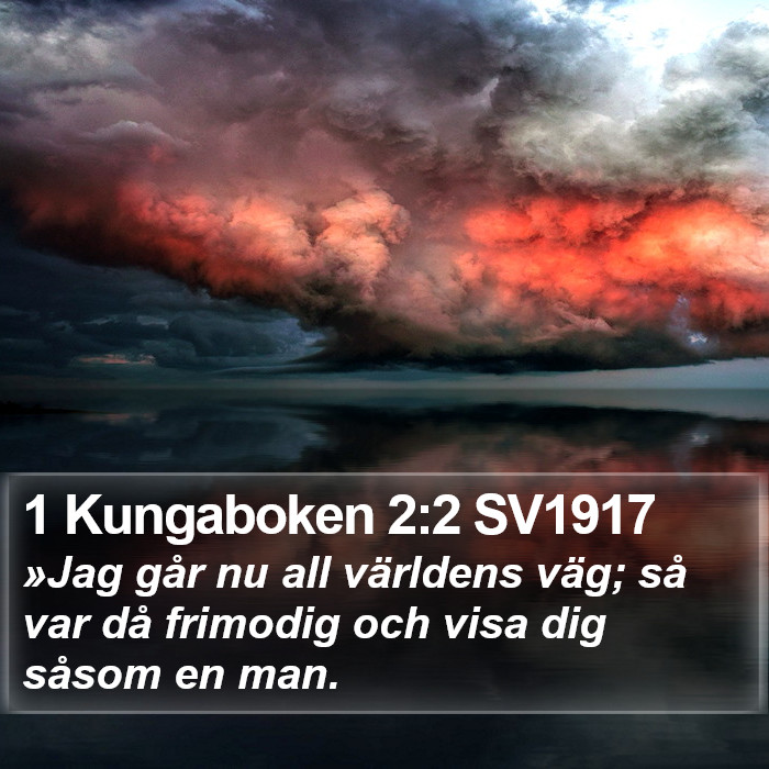 1 Kungaboken 2:2 SV1917 Bible Study