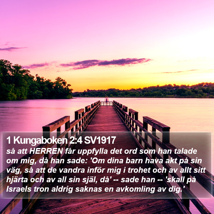 1 Kungaboken 2:4 SV1917 Bible Study