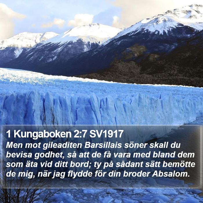 1 Kungaboken 2:7 SV1917 Bible Study