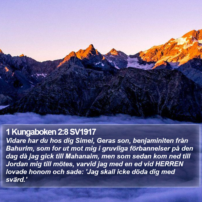 1 Kungaboken 2:8 SV1917 Bible Study