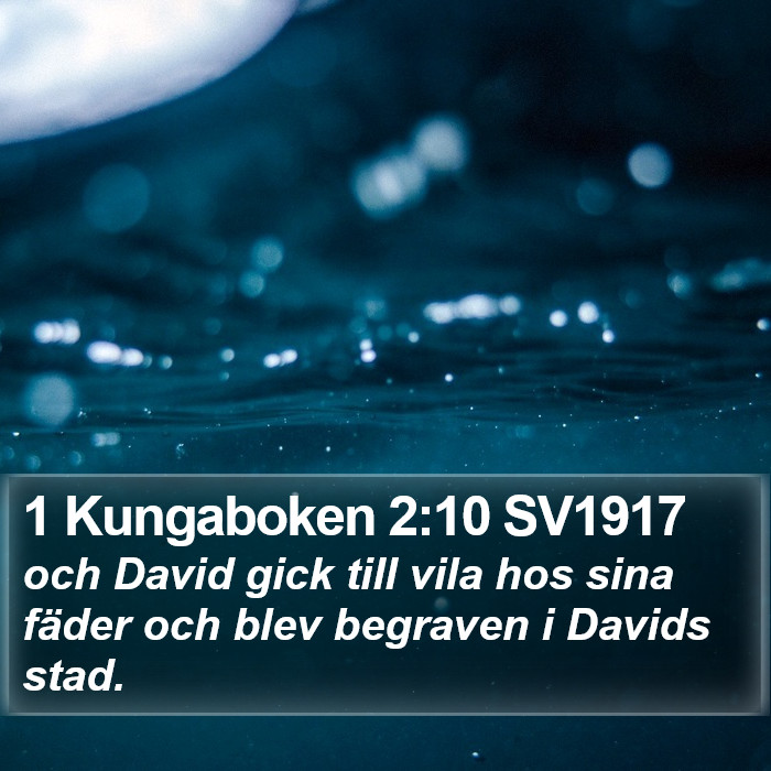 1 Kungaboken 2:10 SV1917 Bible Study