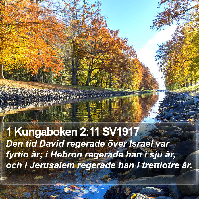 1 Kungaboken 2:11 SV1917 Bible Study