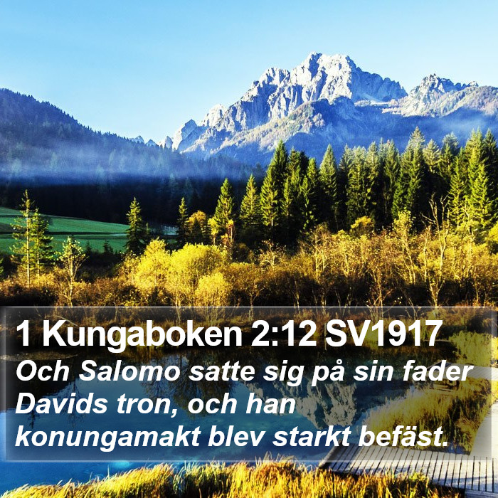 1 Kungaboken 2:12 SV1917 Bible Study