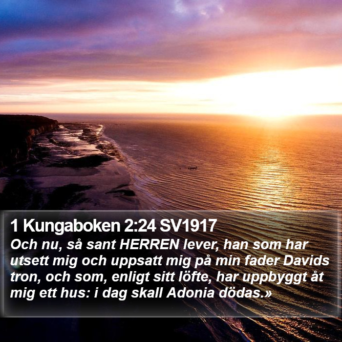1 Kungaboken 2:24 SV1917 Bible Study