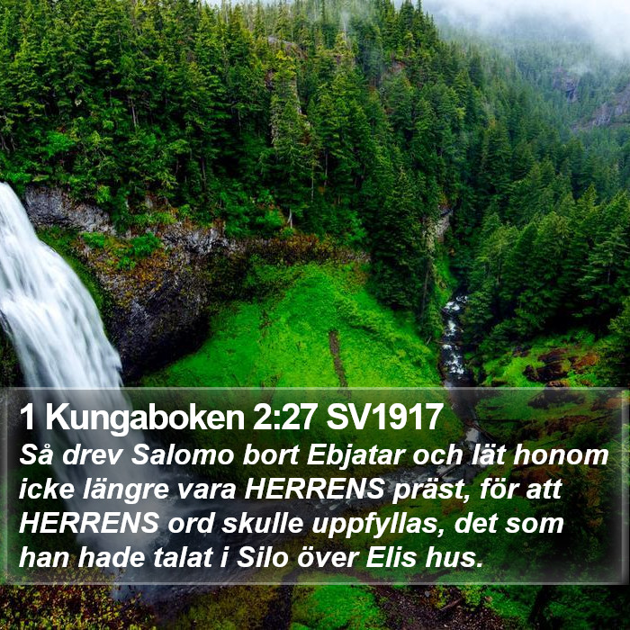 1 Kungaboken 2:27 SV1917 Bible Study