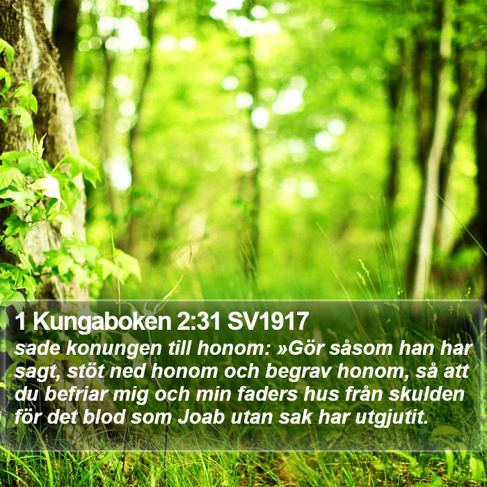 1 Kungaboken 2:31 SV1917 Bible Study