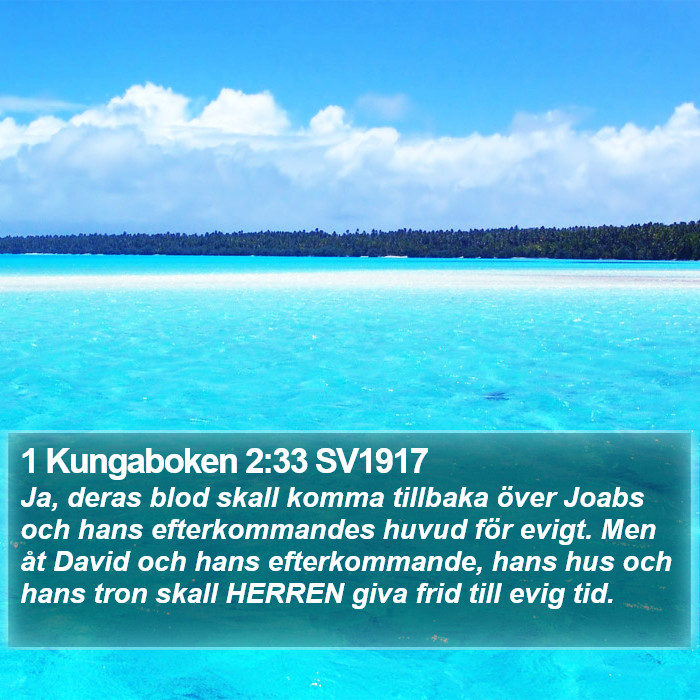 1 Kungaboken 2:33 SV1917 Bible Study