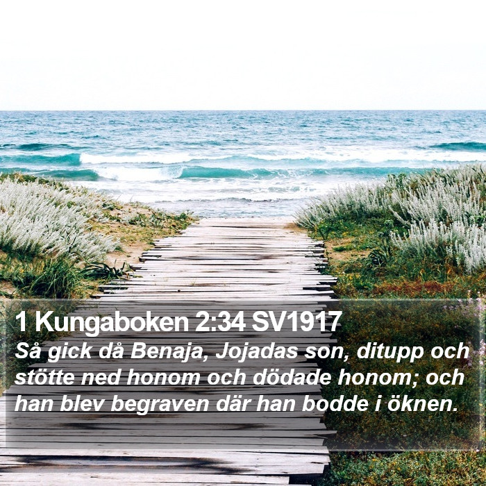 1 Kungaboken 2:34 SV1917 Bible Study