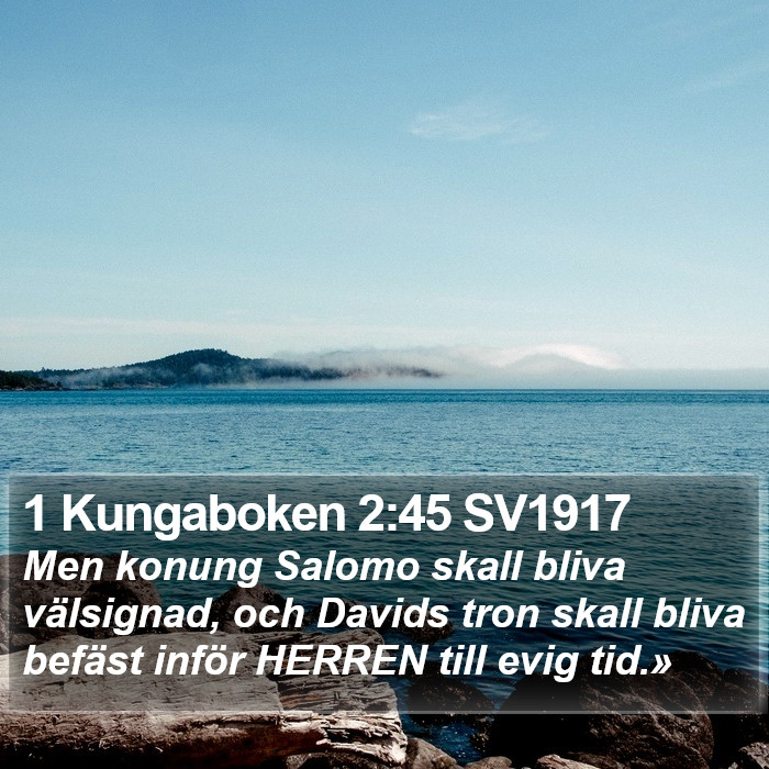 1 Kungaboken 2:45 SV1917 Bible Study