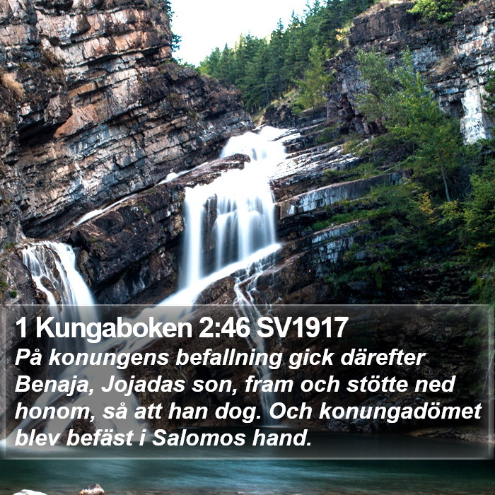 1 Kungaboken 2:46 SV1917 Bible Study