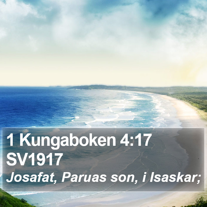 1 Kungaboken 4:17 SV1917 Bible Study