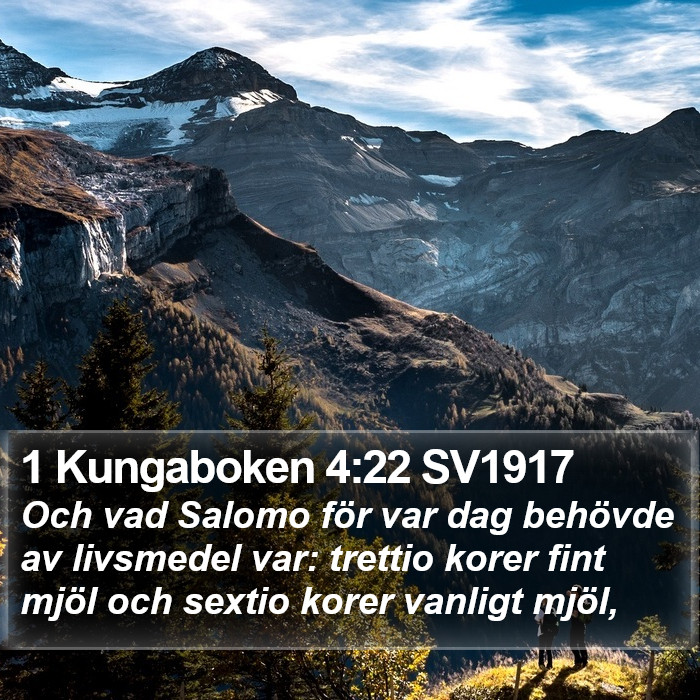 1 Kungaboken 4:22 SV1917 Bible Study