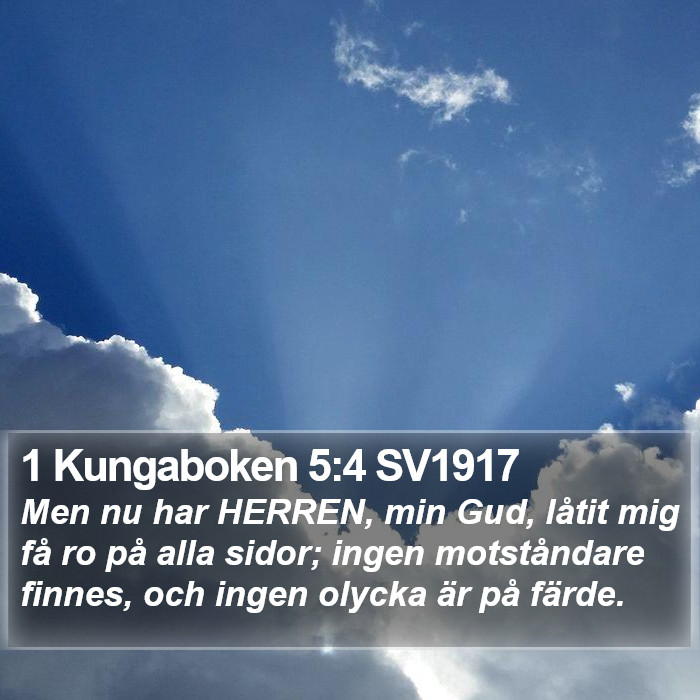 1 Kungaboken 5:4 SV1917 Bible Study