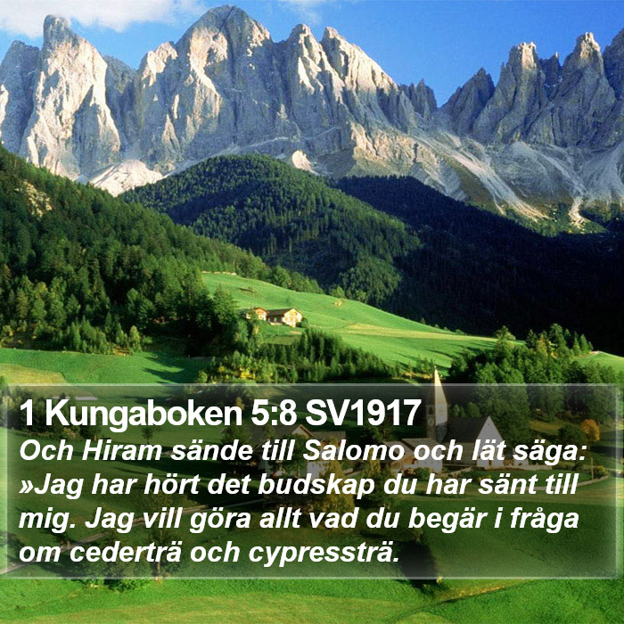 1 Kungaboken 5:8 SV1917 Bible Study