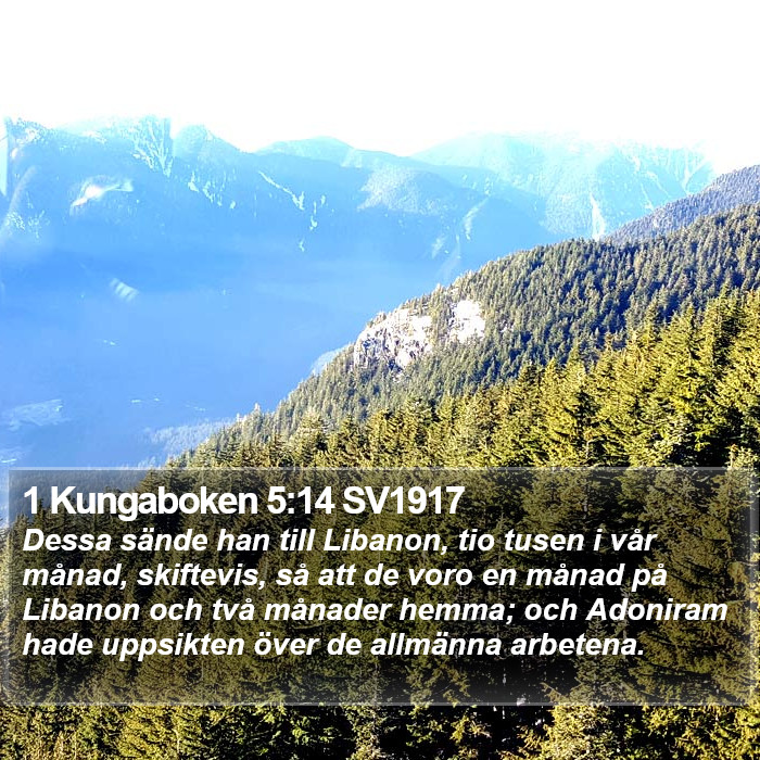 1 Kungaboken 5:14 SV1917 Bible Study