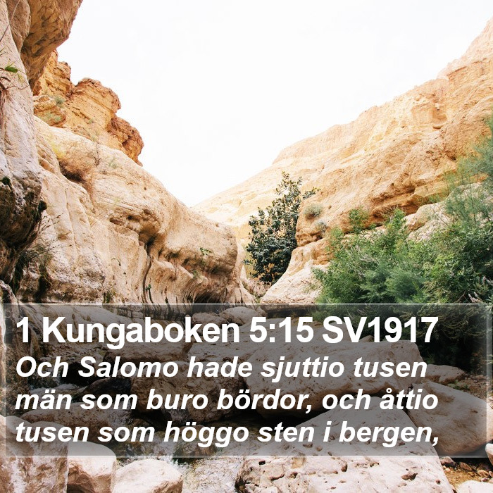 1 Kungaboken 5:15 SV1917 Bible Study