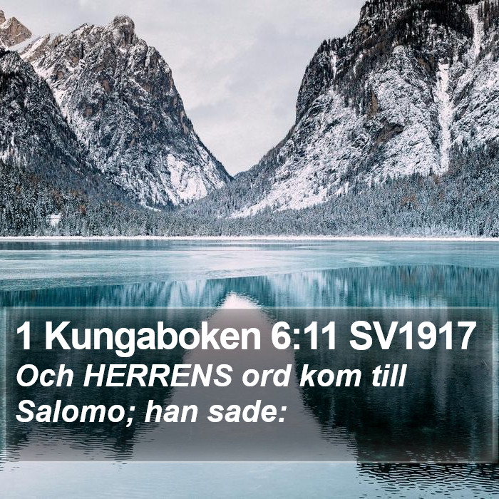 1 Kungaboken 6:11 SV1917 Bible Study