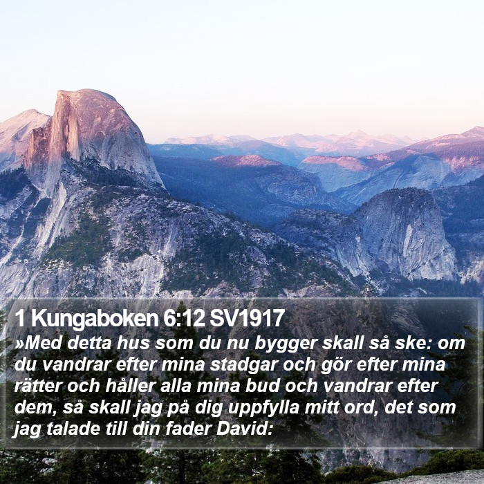1 Kungaboken 6:12 SV1917 Bible Study
