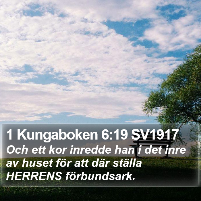 1 Kungaboken 6:19 SV1917 Bible Study