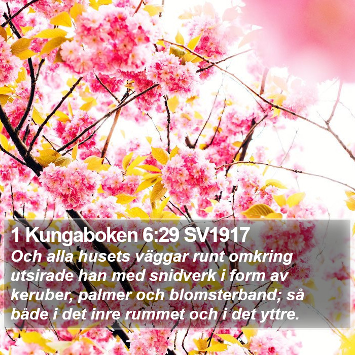 1 Kungaboken 6:29 SV1917 Bible Study