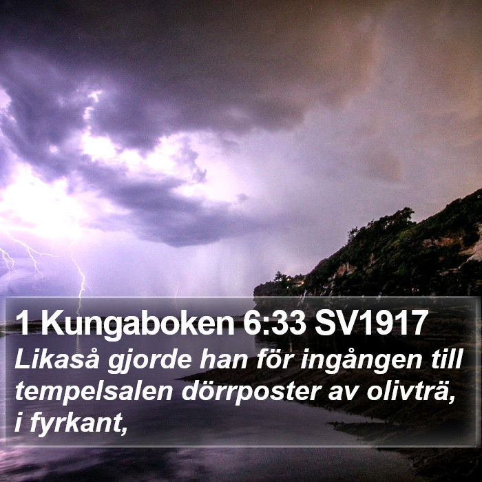 1 Kungaboken 6:33 SV1917 Bible Study
