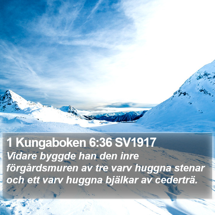 1 Kungaboken 6:36 SV1917 Bible Study