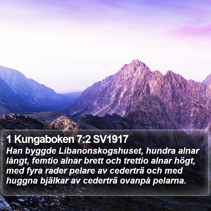 1 Kungaboken 7:2 SV1917 Bible Study