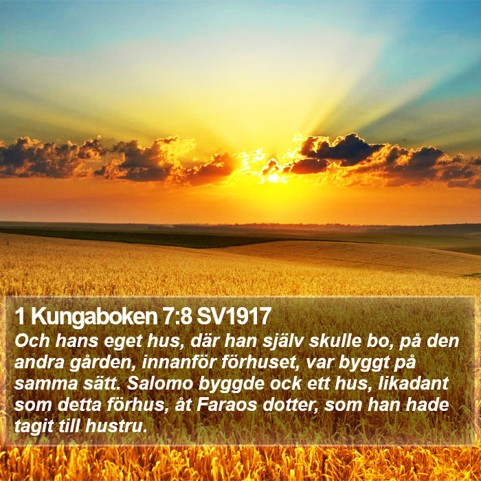 1 Kungaboken 7:8 SV1917 Bible Study