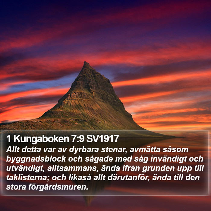 1 Kungaboken 7:9 SV1917 Bible Study