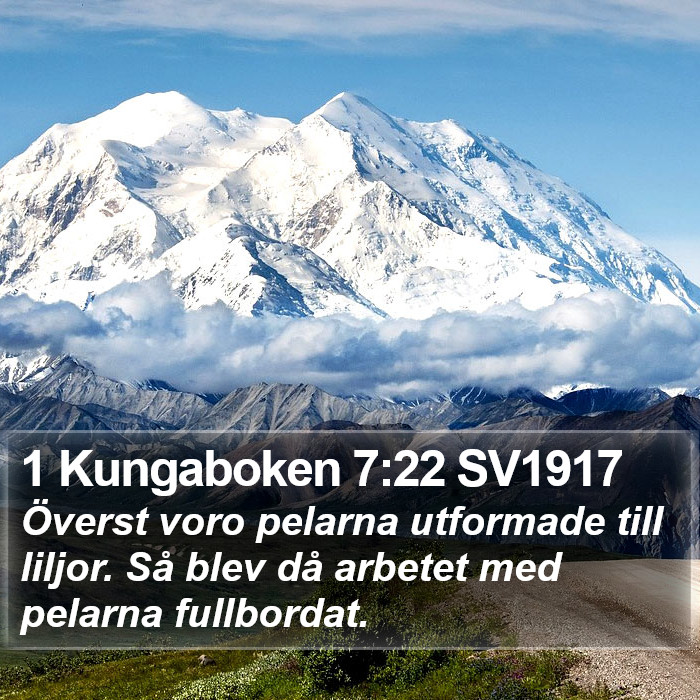 1 Kungaboken 7:22 SV1917 Bible Study