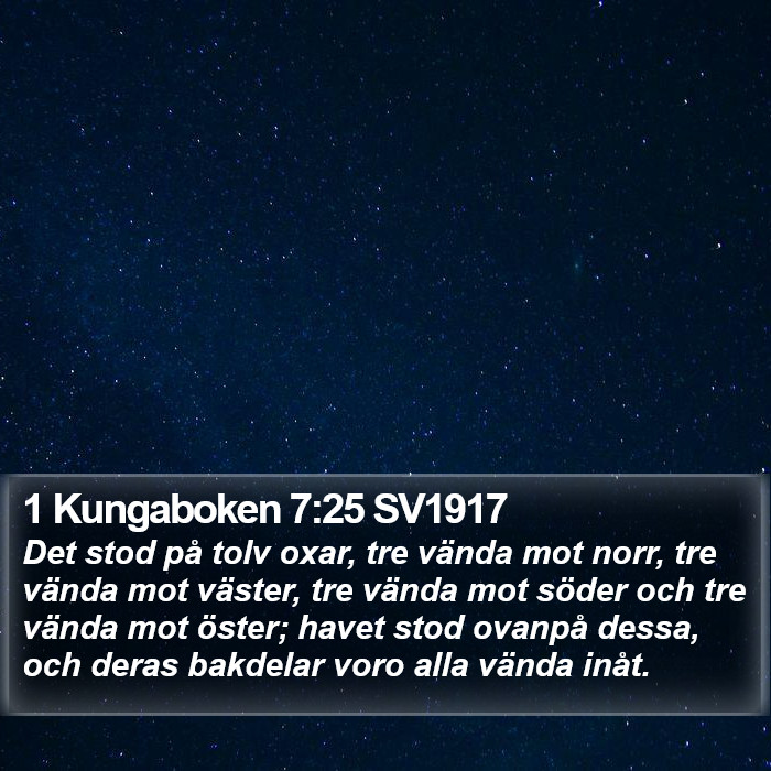 1 Kungaboken 7:25 SV1917 Bible Study