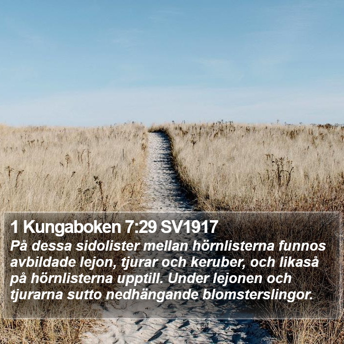 1 Kungaboken 7:29 SV1917 Bible Study