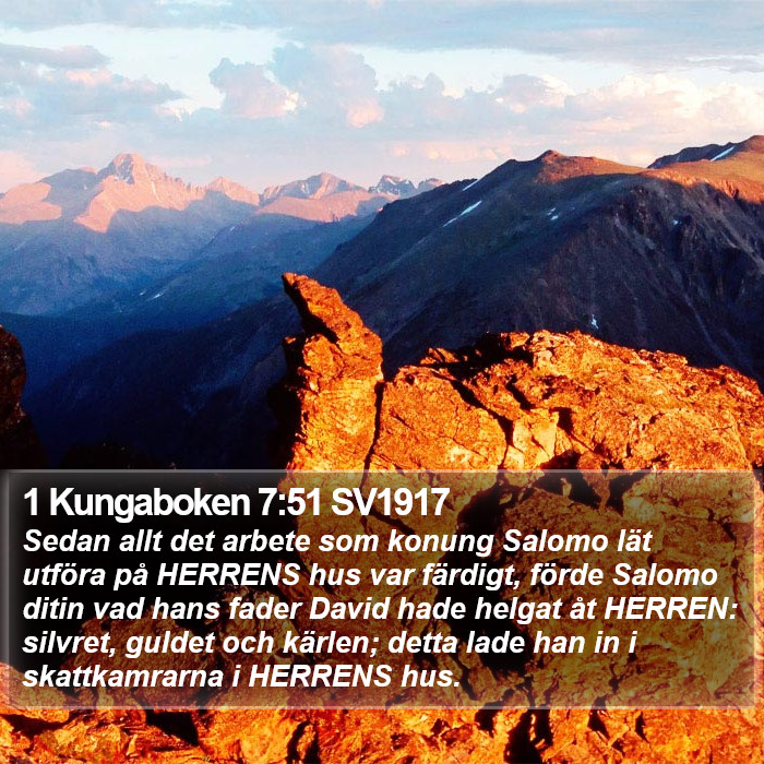 1 Kungaboken 7:51 SV1917 Bible Study