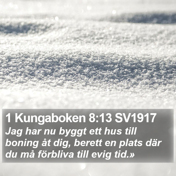 1 Kungaboken 8:13 SV1917 Bible Study