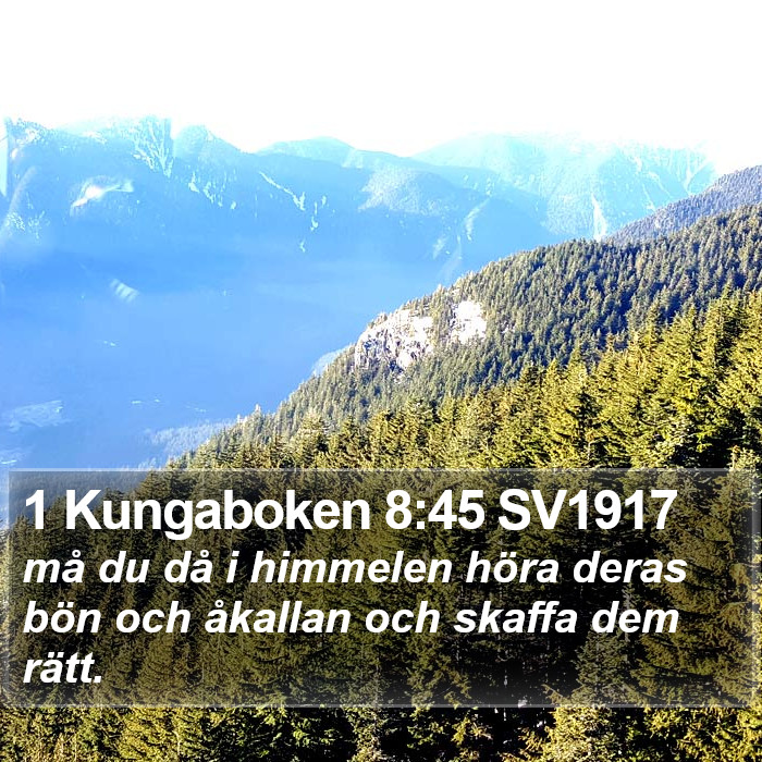 1 Kungaboken 8:45 SV1917 Bible Study