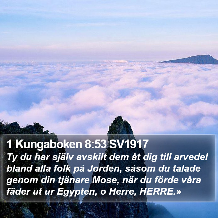 1 Kungaboken 8:53 SV1917 Bible Study