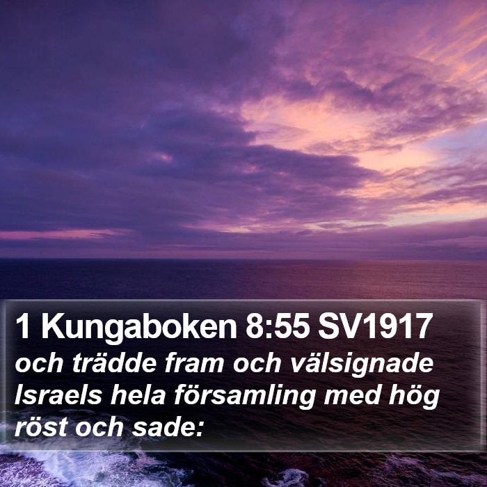 1 Kungaboken 8:55 SV1917 Bible Study